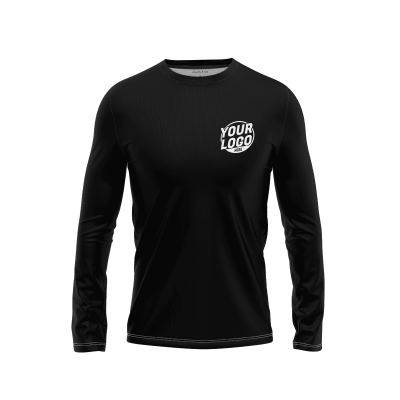 Custom Black Long Sleeve Shirt