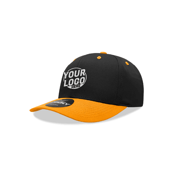 Embroidered Black Orange Dad Hat