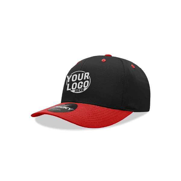 Embroidered Black Red Dad Hat