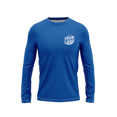 Custom Blue Long Sleeve Shirt