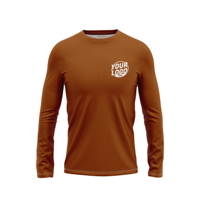Custom Brown Long Sleeve Shirt