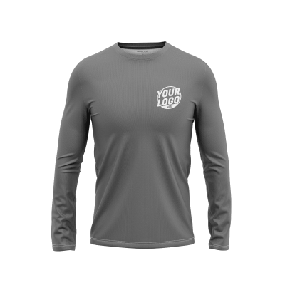 Custom Gray Long Sleeve Shirt
