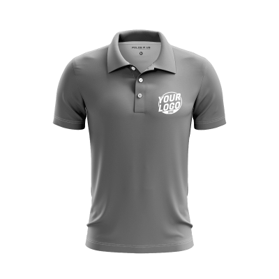 Custom Gray Polo Shirt