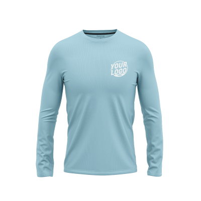 Custom Light Blue Long Sleeve Shirt