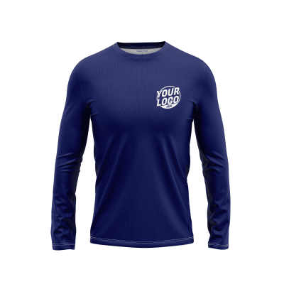 Custom Navy Long Sleeve Shirt