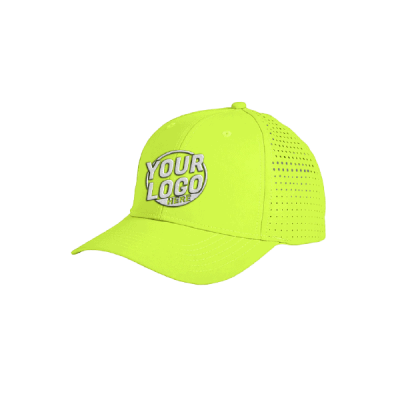 Embroidered Neon Yellow Perforated Hat