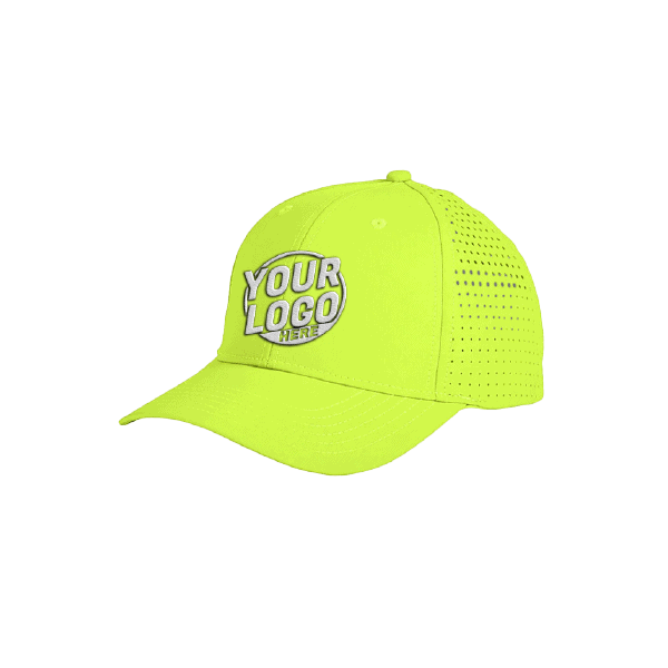 Embroidered Neon Yellow Perforated Hat