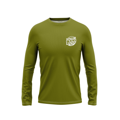 Custom Olive Long Sleeve Shirt