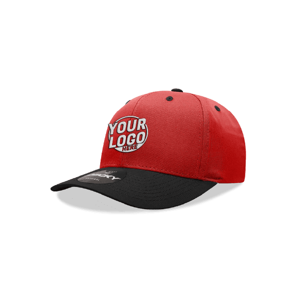 Embroidered Red Black Dad Hat