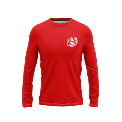 Custom Red Long Sleeve Shirt