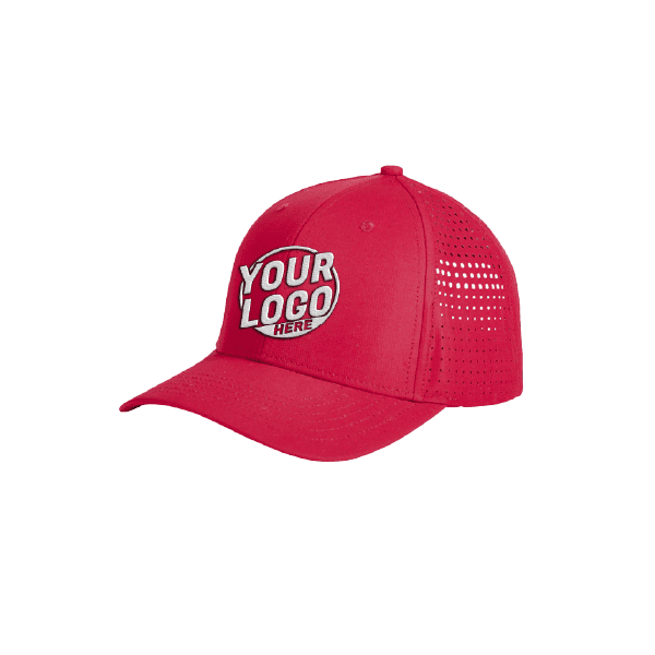 Embroidered Red Perforated Hat