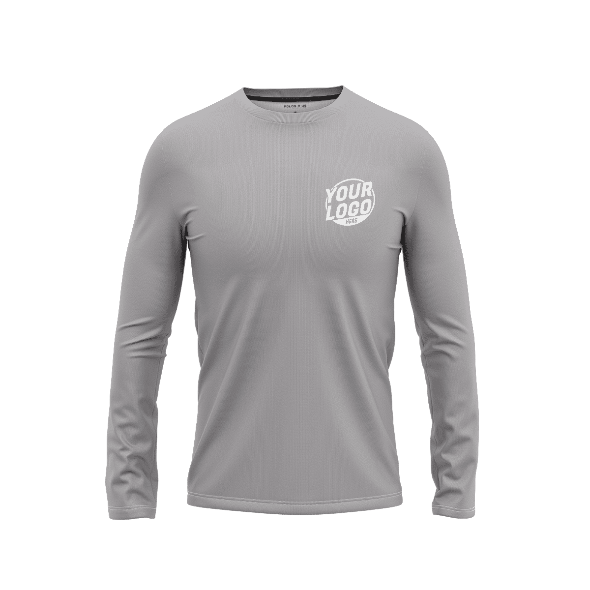 Custom Silver Long Sleeve Shirt
