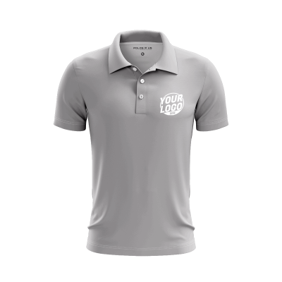 Custom Silver Polo Shirt