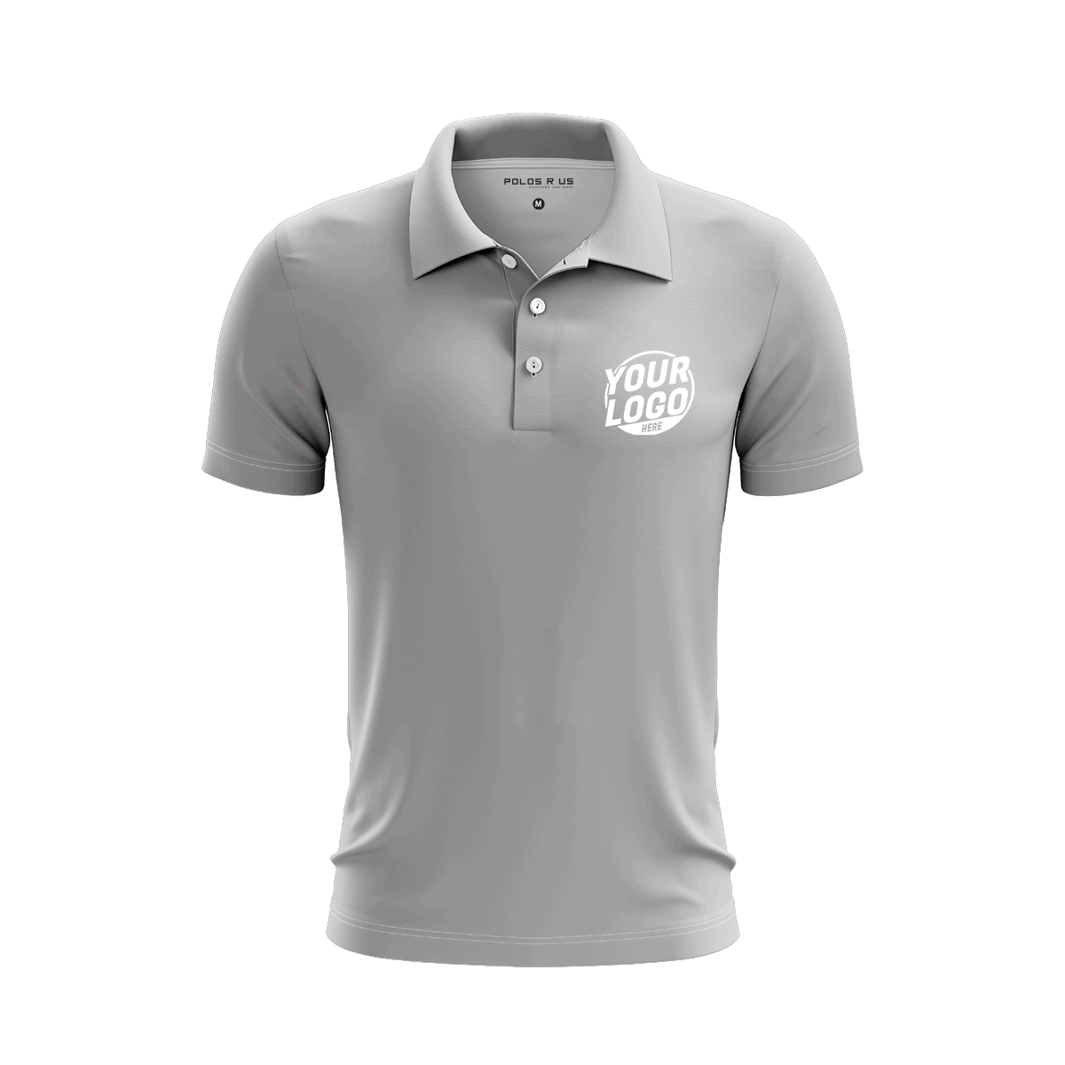Custom Silver Polo Shirt