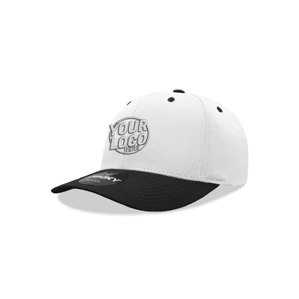 Embroidered White Black Dad Hat