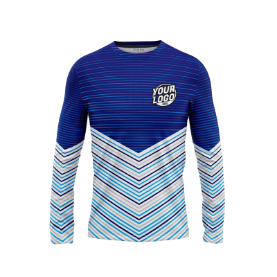 Custom Blue Echo Long Sleeve Shirt