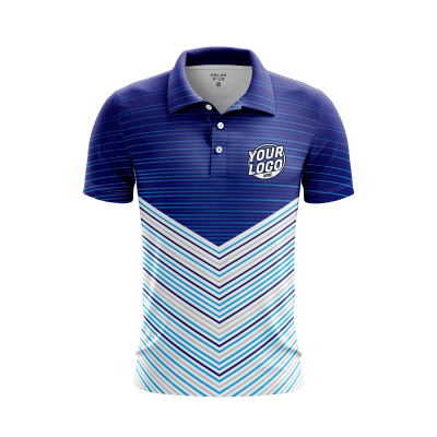 Custom Blue Echo Polo Shirt
