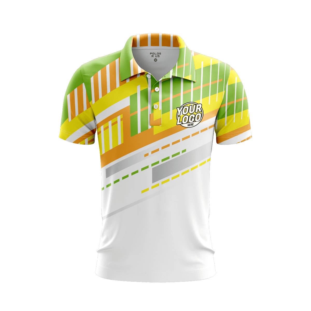 Custom Blue Matrix Polo Shirt