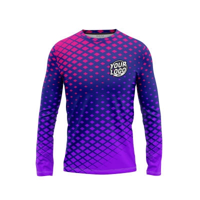 Custom Blue Sparks Long Sleeve Shirt