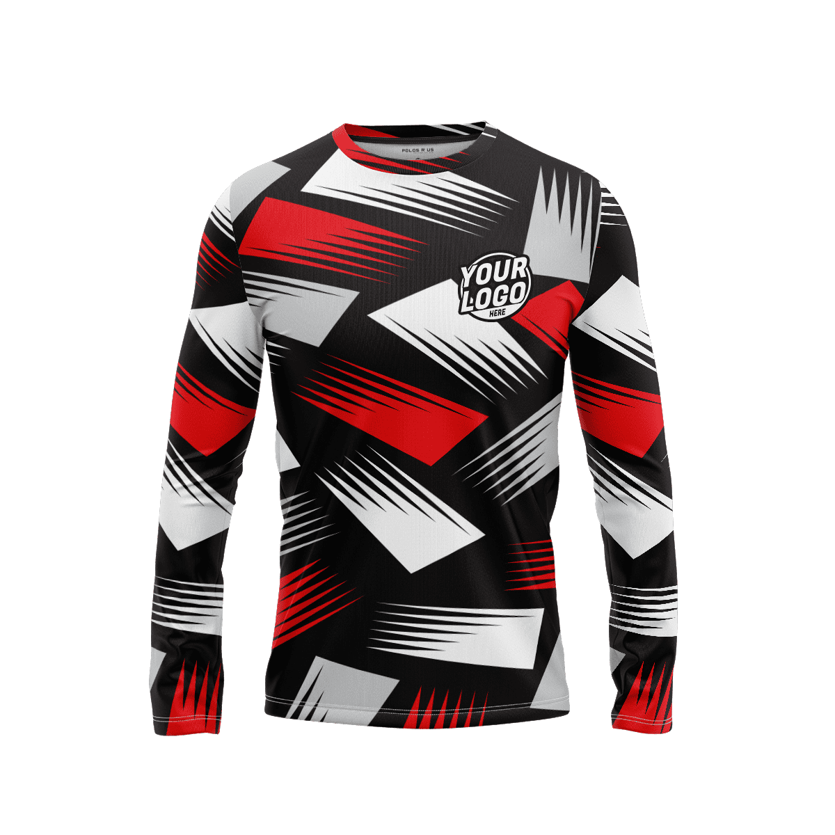 Custom Crimson Blur Long Sleeve Shirt