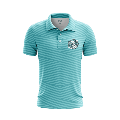 Custom Gradient Waves Polo Shirt