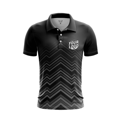 Custom Grayscale Dash Polo Shirt