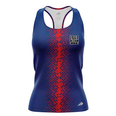 Vertical Blurred Stripe Women’s Tank Tops