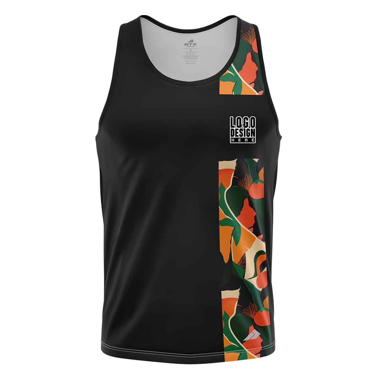 Floral Vertical Stripe Men’s Tank Top
