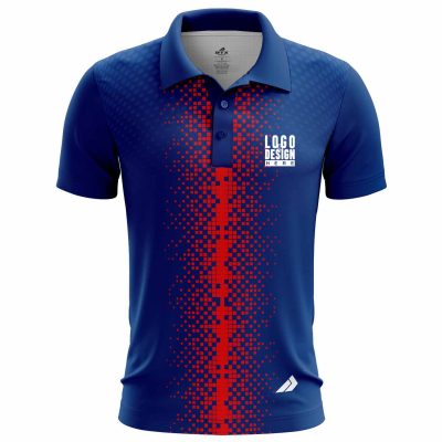 Vertical Blurred Stripe Men’s Polo Shirts