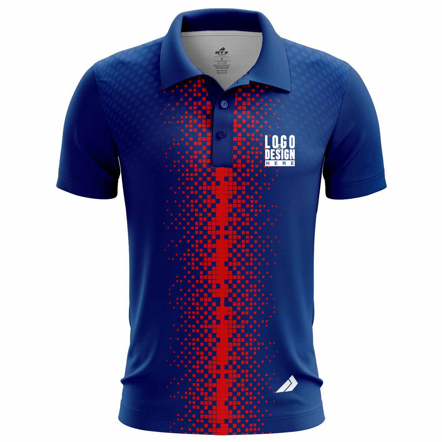 Vertical Blurred Stripe Men’s Polo Shirts