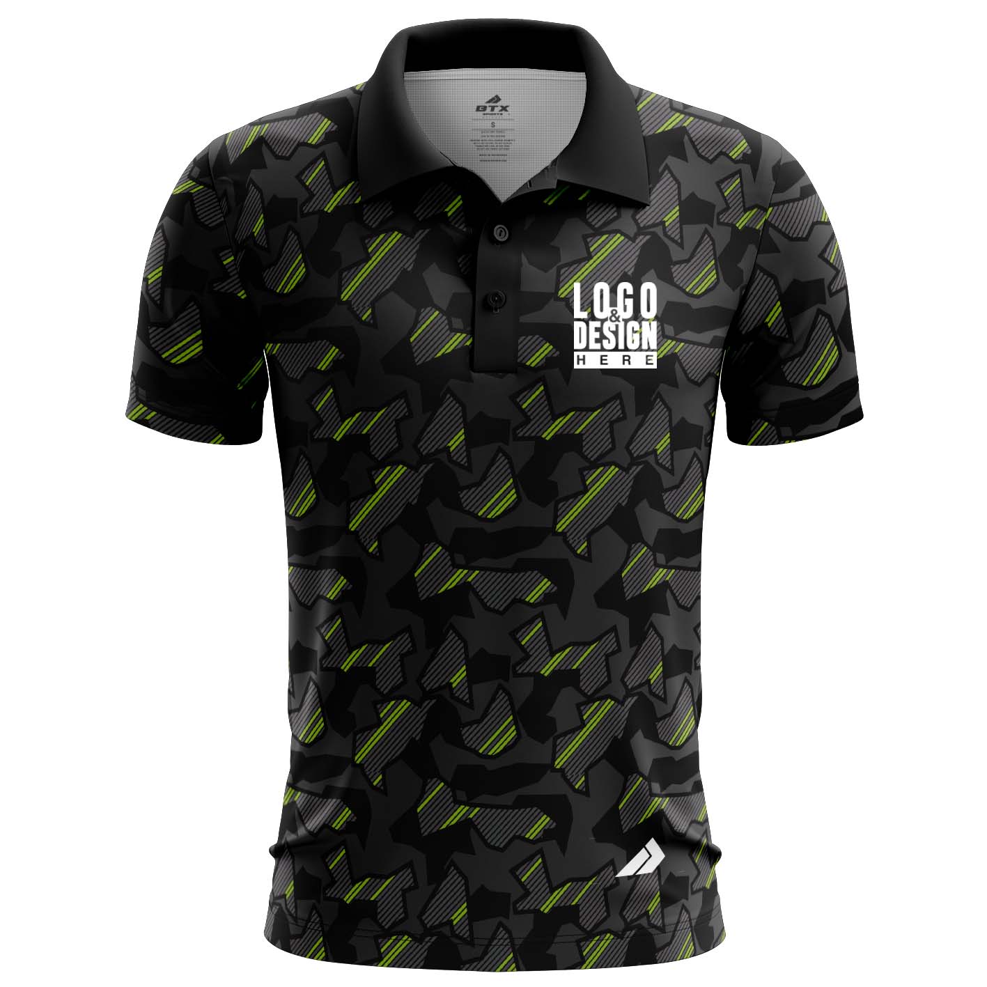 Neon Camo Men’s Polo Shirts