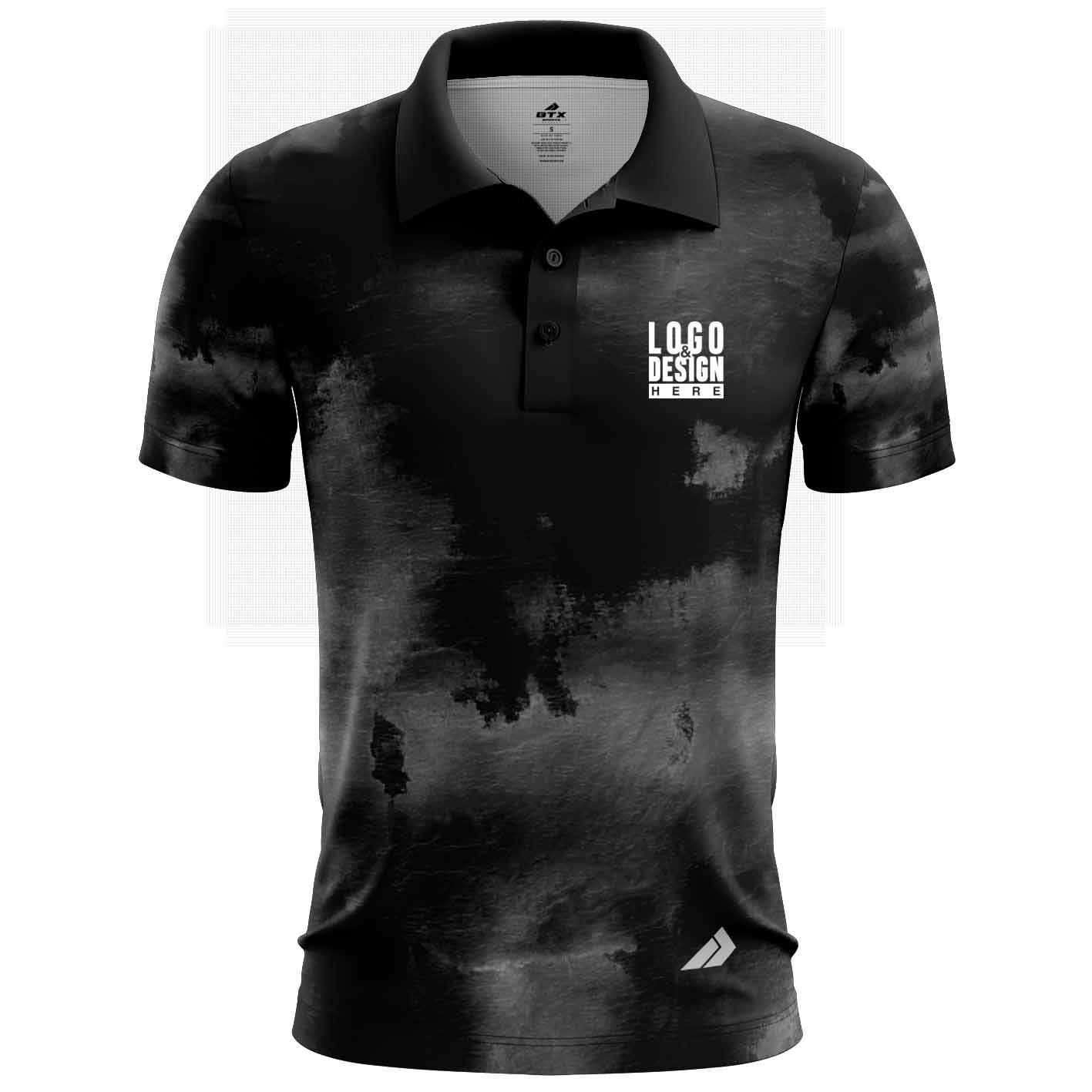 Washed Tie Dye Men’s Polo Shirts
