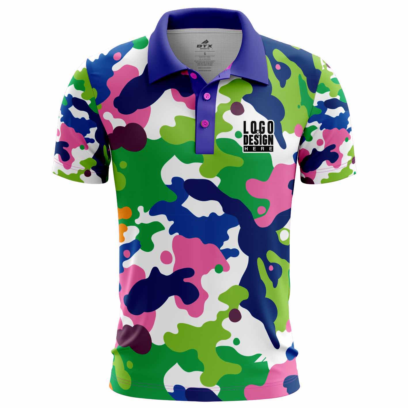 Party Camo Men’s Polo Shirts
