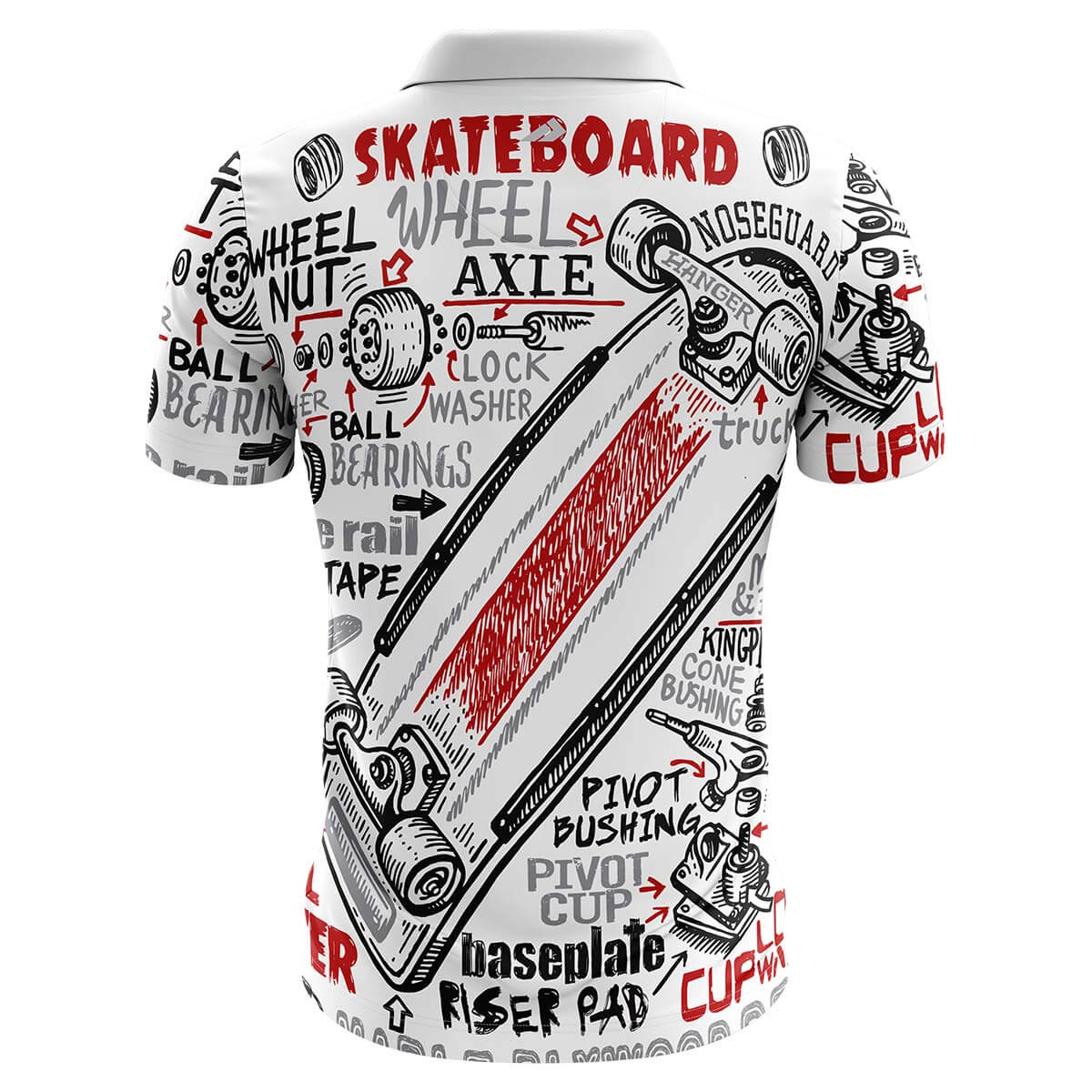 Custom RadicalRide Men’s Skateboarding Polo Uniform - Image 2