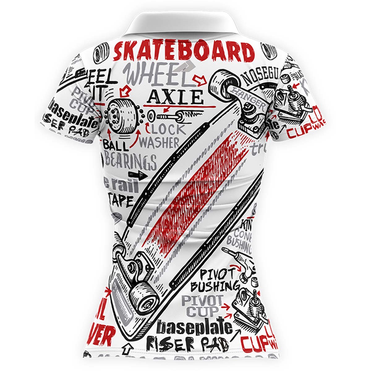 Custom RadicalRide Women’s Skateboarding Polo Uniform - Image 2