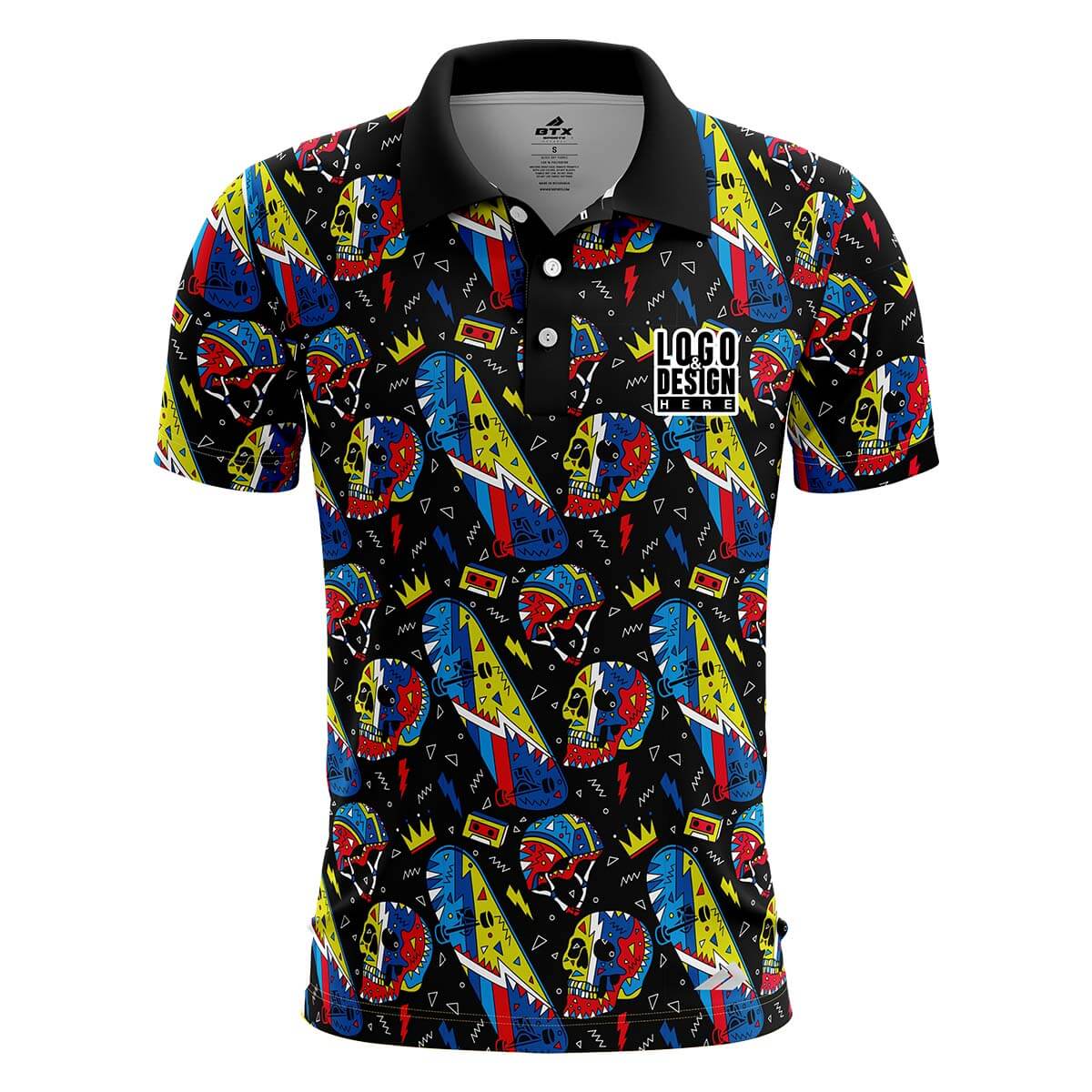Custom RampRider Men’s Skateboarding Polo Uniform
