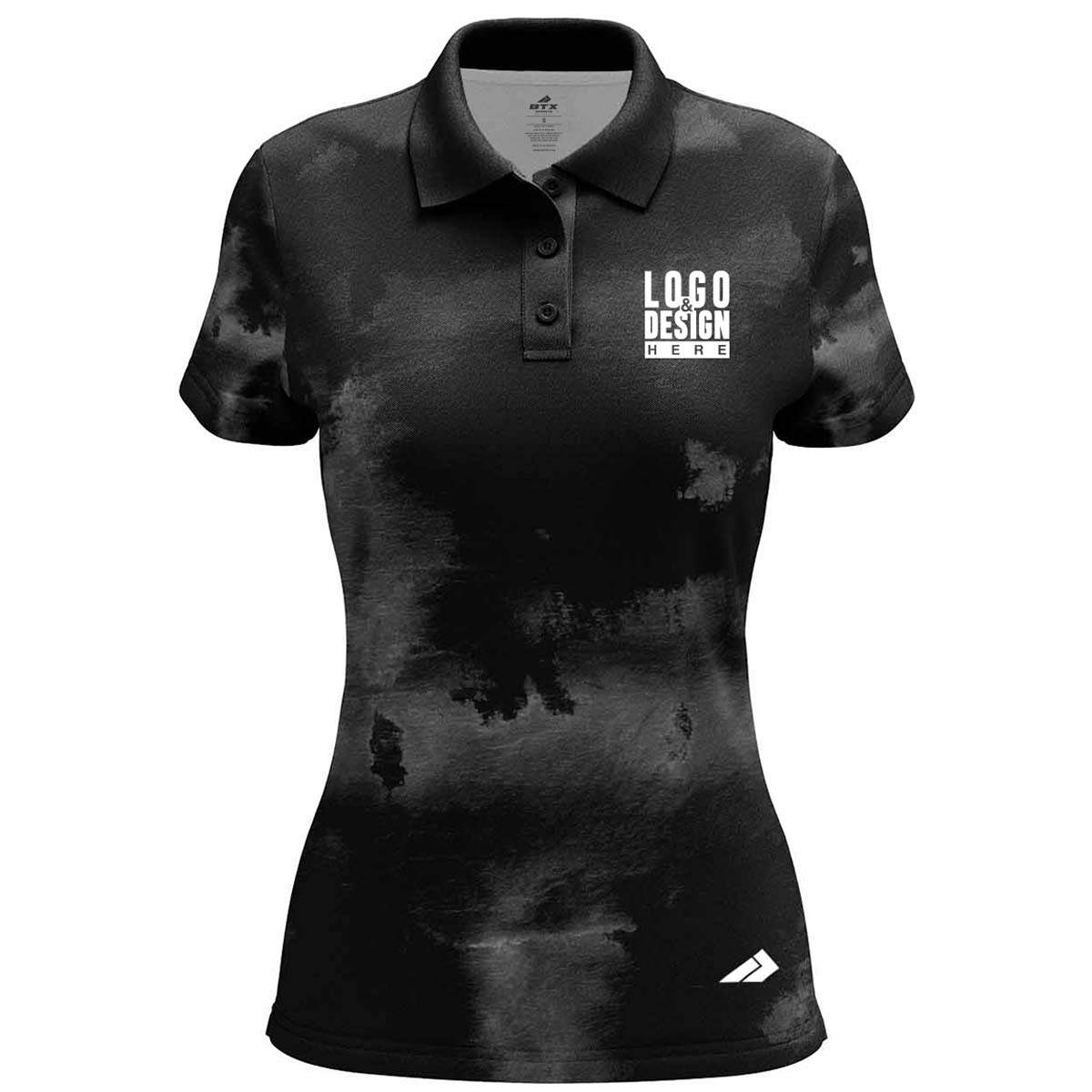 Washed Tie Dye Women’s Polo Shirts