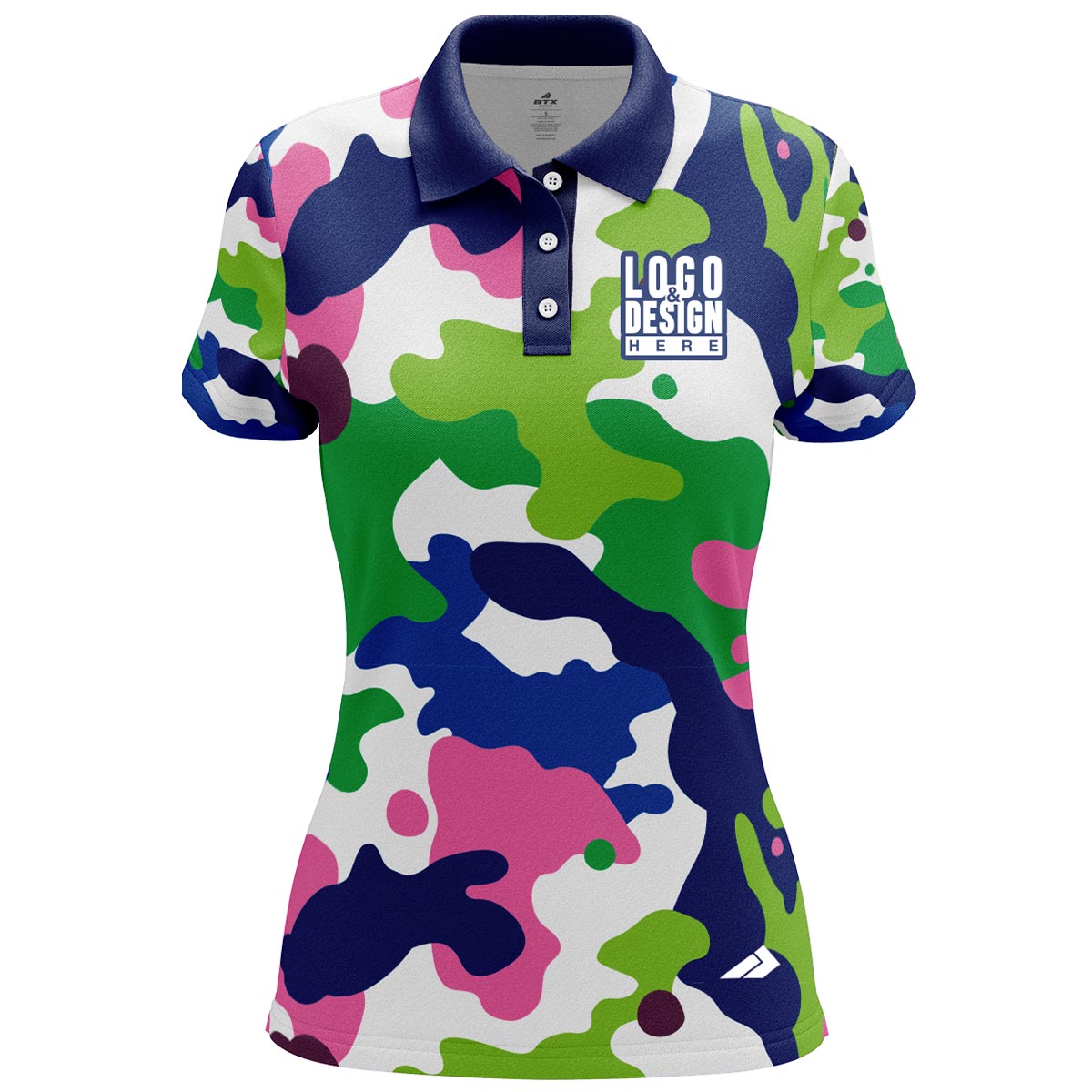 Party Camo Women’s Polo Shirts