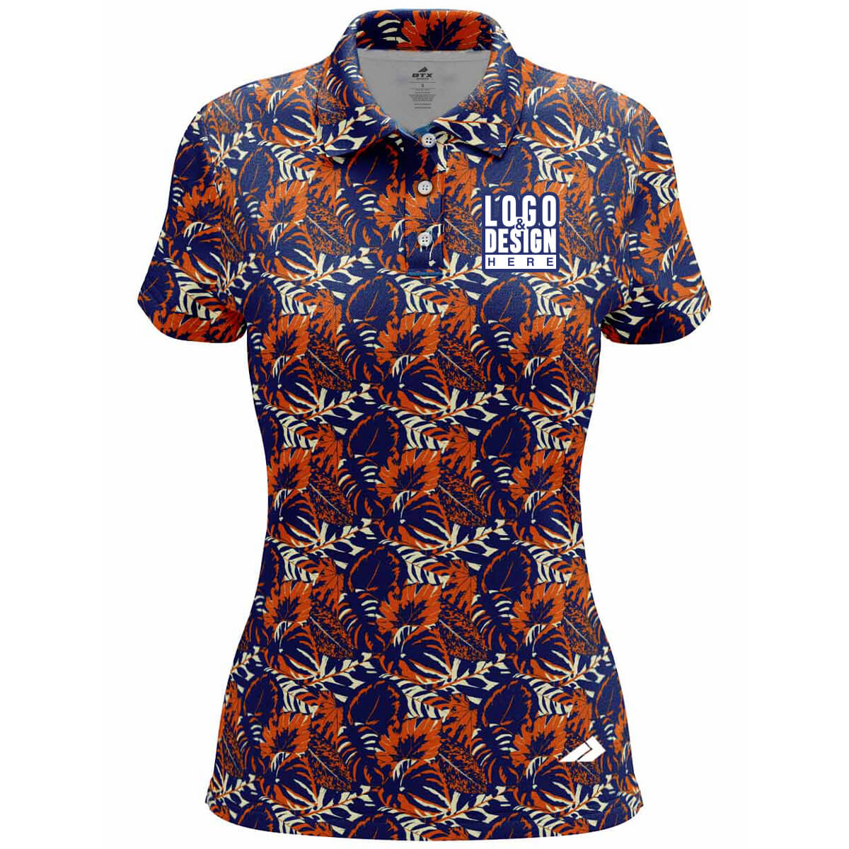 Floral Print Women’s Polo Shirts