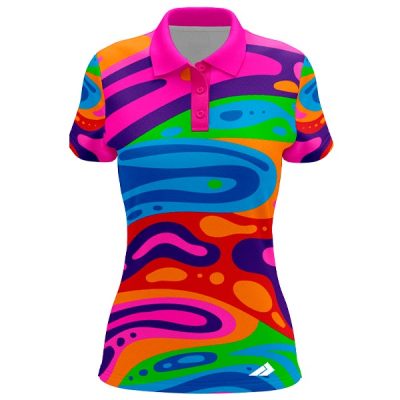 Groovy Neon Women’s Polo Shirts