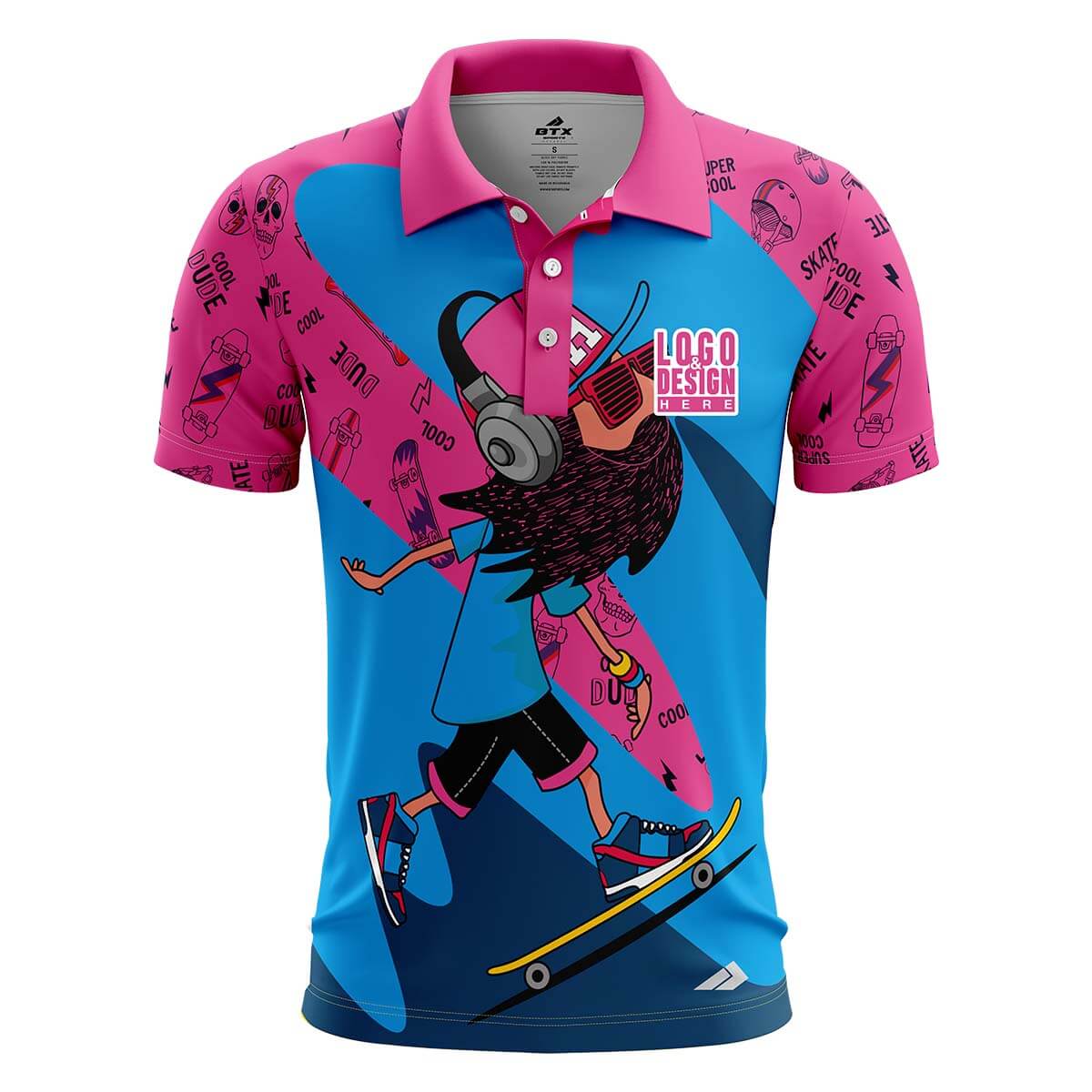Custom SkateHavoc Men’s Skateboarding Polo Uniform