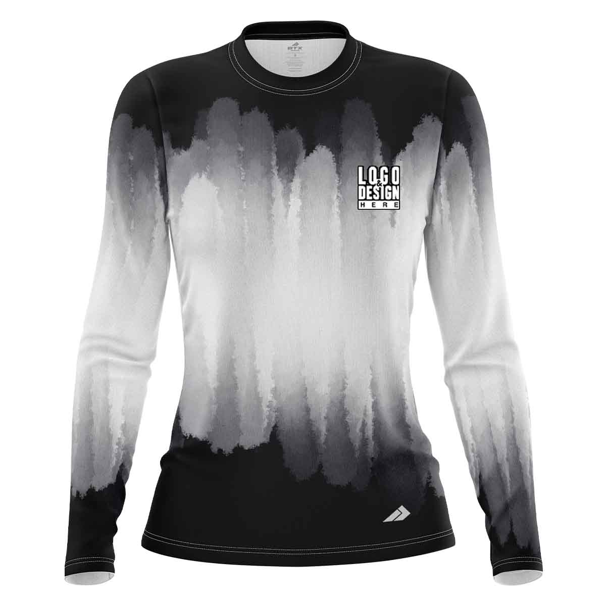 Brushed Center White Women’s Long Sleeve