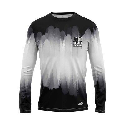 Brushed Center White Men’s Long Sleeve