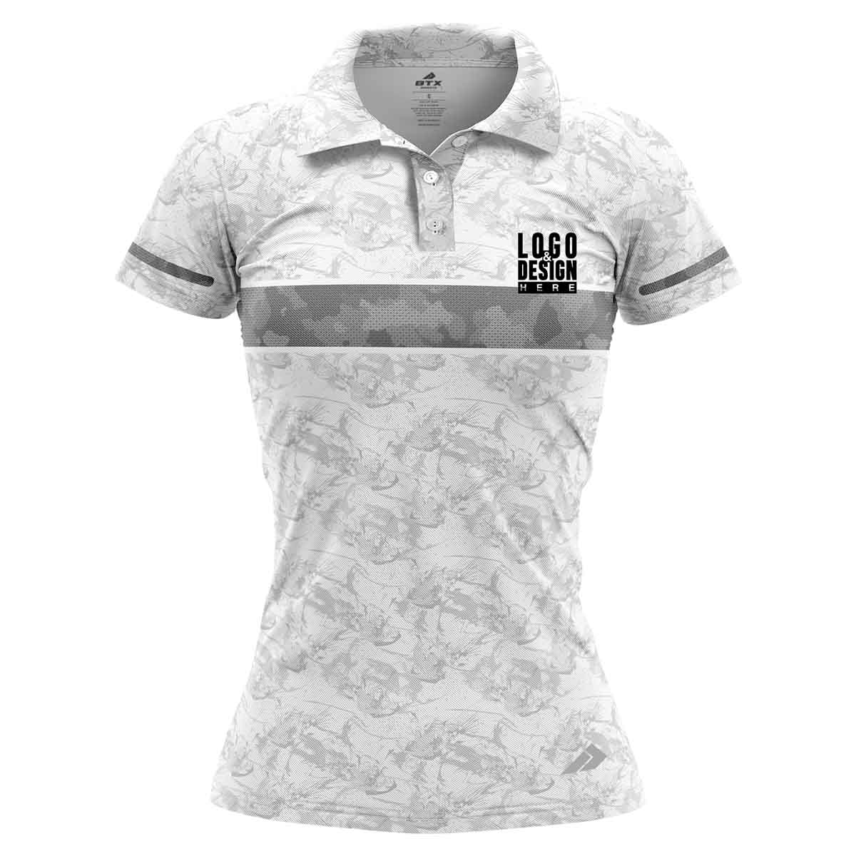 Leaves Camo Women’s Polo Shirts