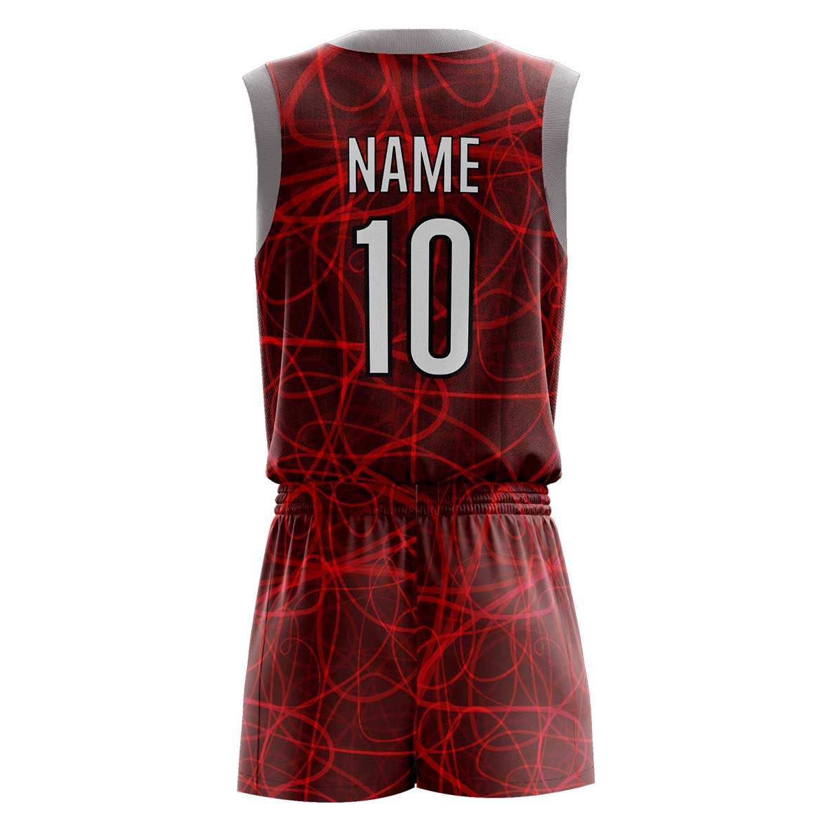 Custom Red Storm Men’s Basketball Uniform Set - Image 2