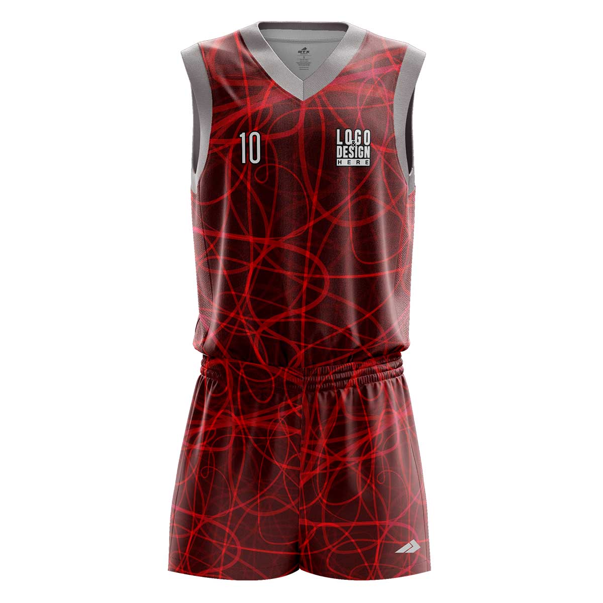 Custom Red Storm Men’s Basketball Uniform Set